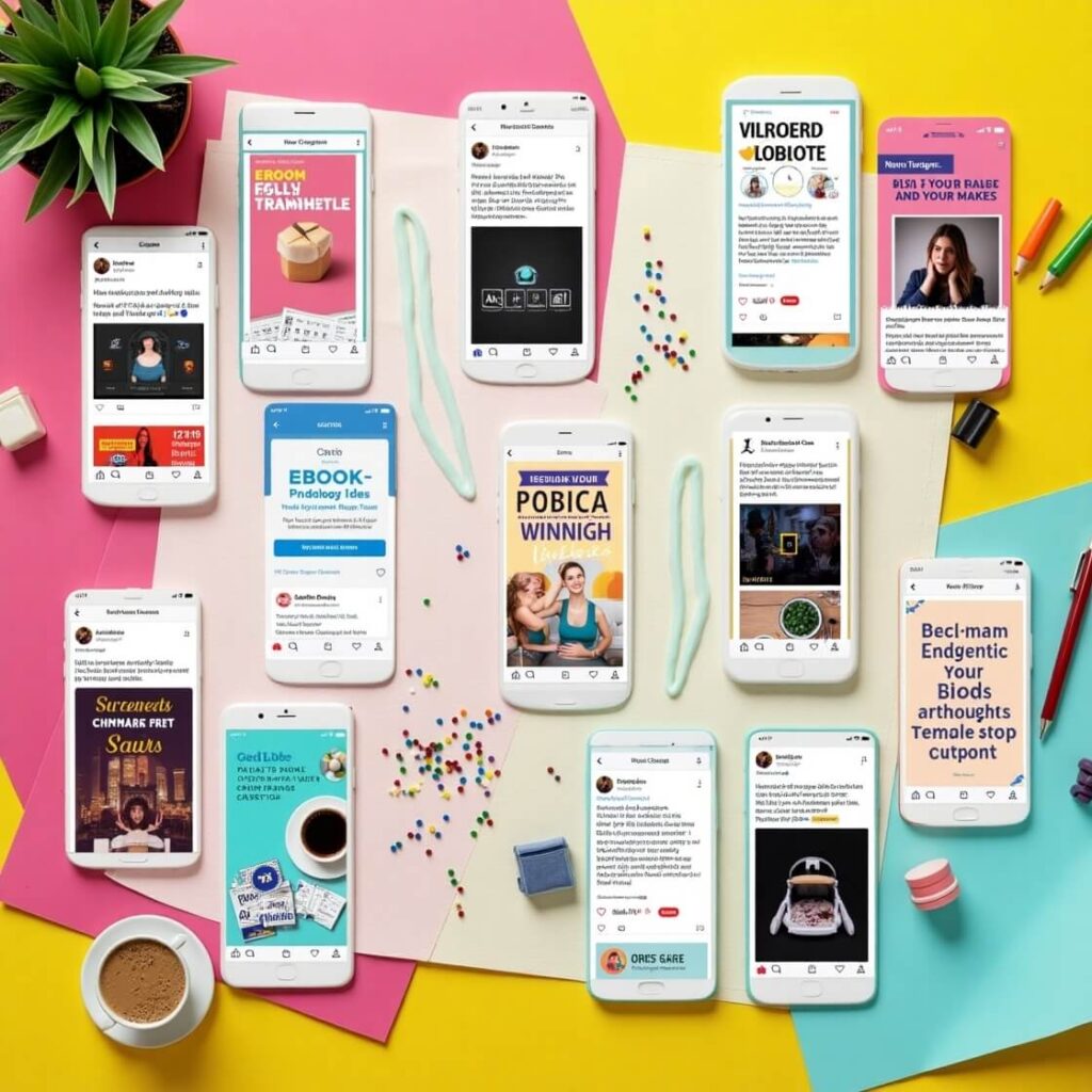 make money with Canva: AI-generated design examples made with Canva Pro