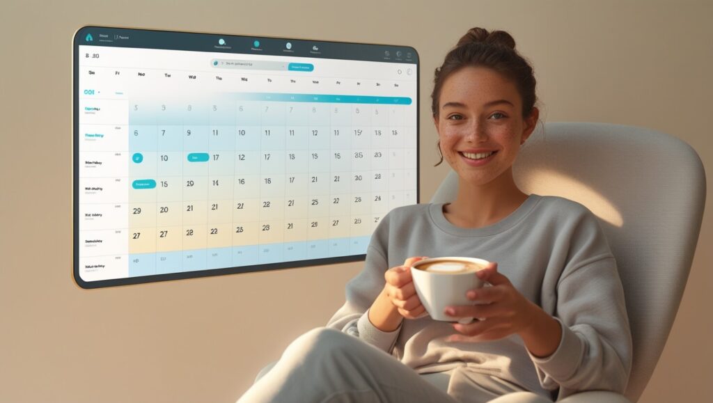 Motion app automatically organizing tasks into a daily calendar view