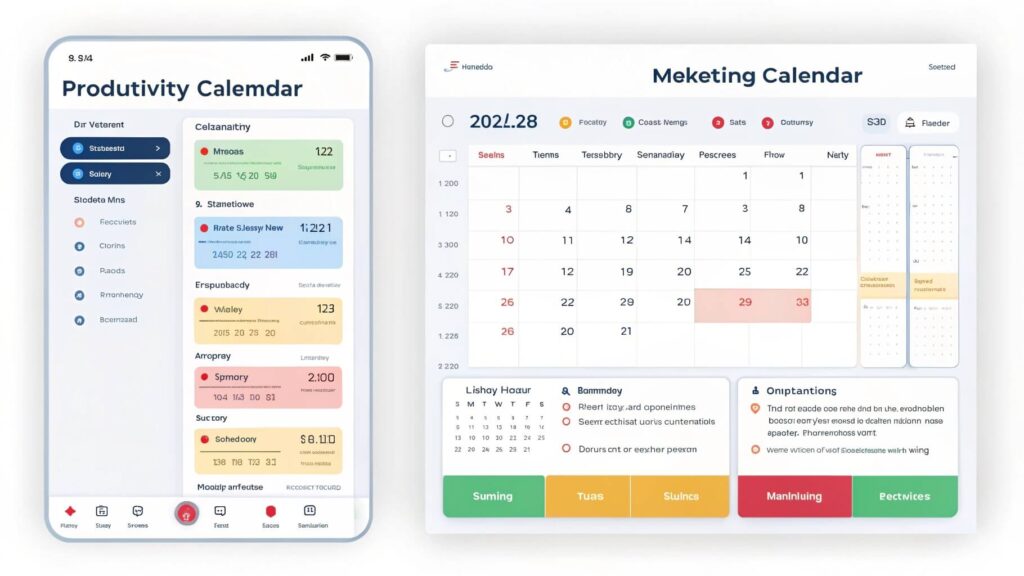 Comparison of Motion and Reclaim features in an AI calendar infographic