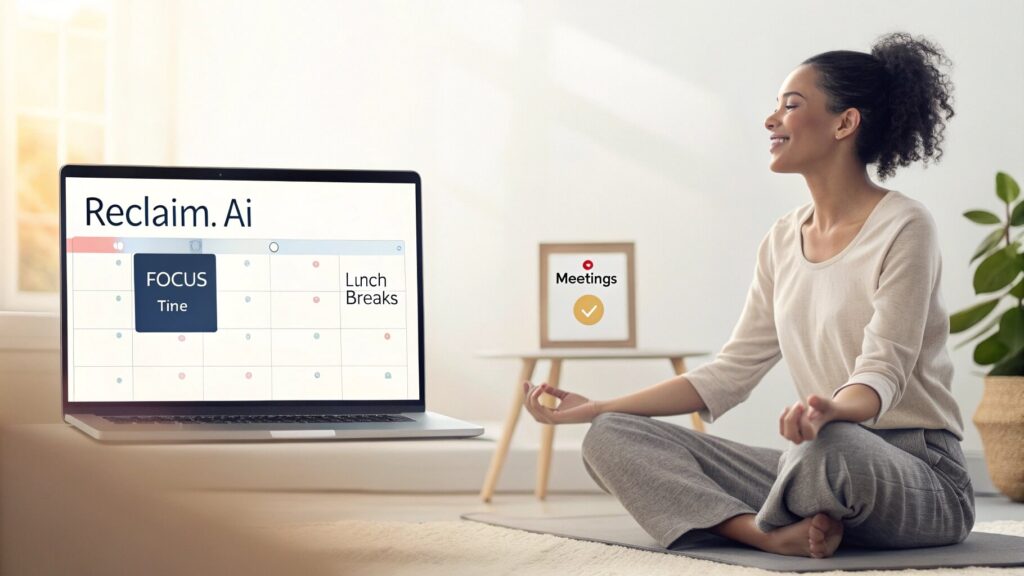 Reclaim.ai protecting personal time and focus hours in a smart calendar view